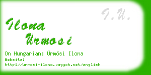 ilona urmosi business card